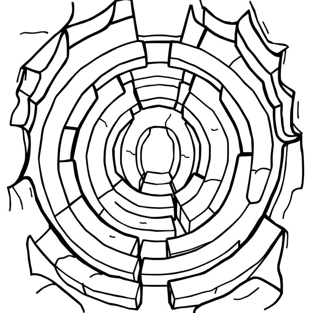 Labyrinth-Labyrinth-Herausforderung zum kreativen Zeichnen