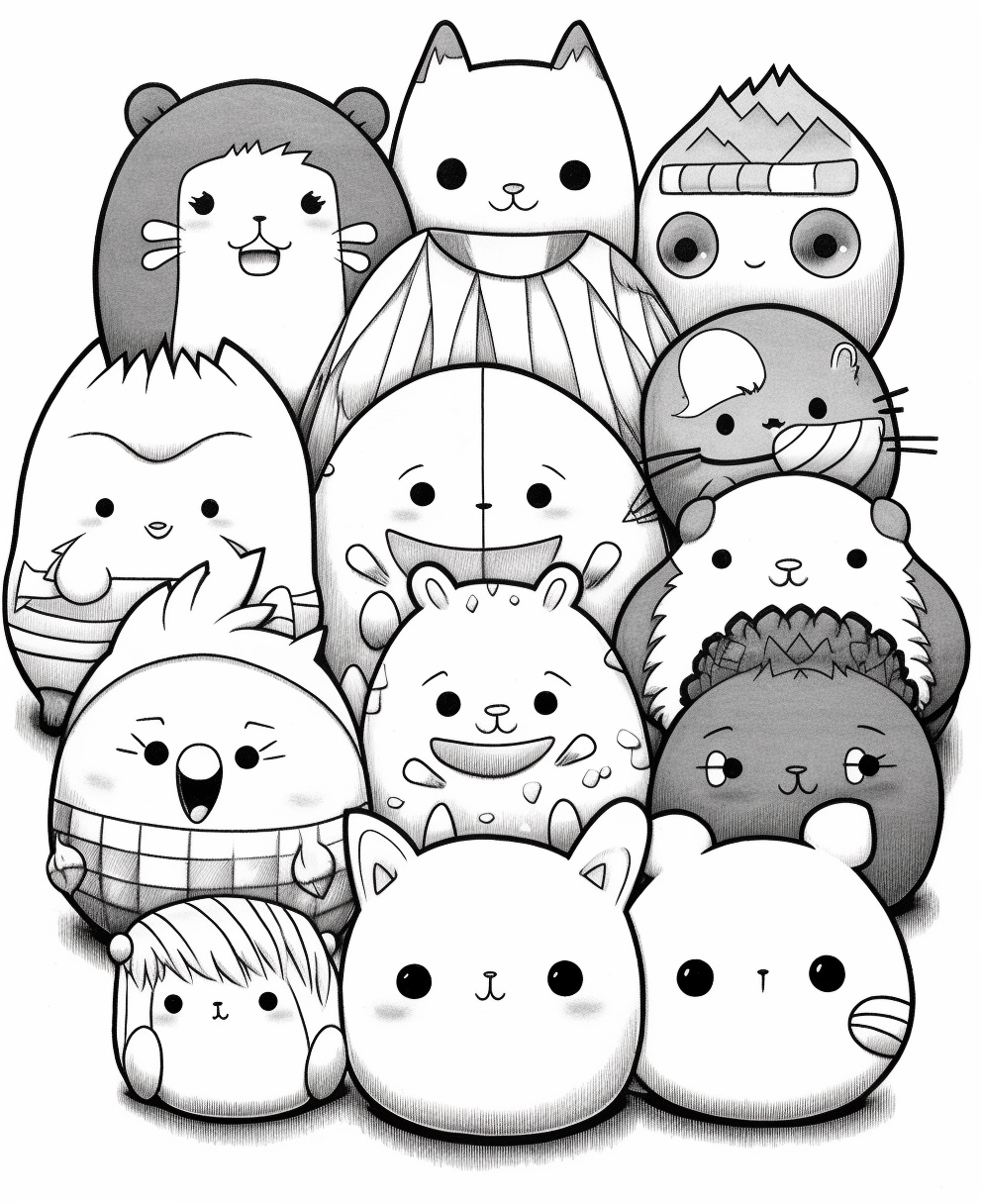 Uśmiechnięte squishmallows