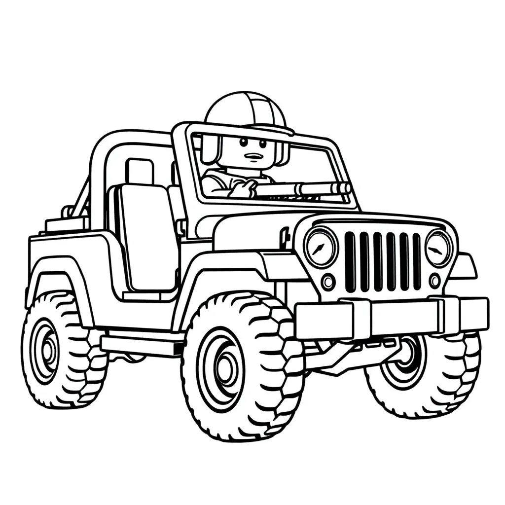 Lego City Jeep Soldat Militär