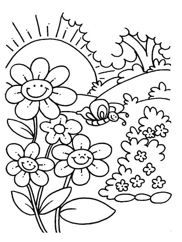 Forår, blomster blomstrer