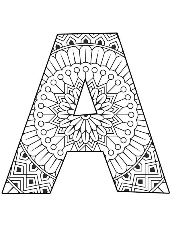Buchstabe A mandala