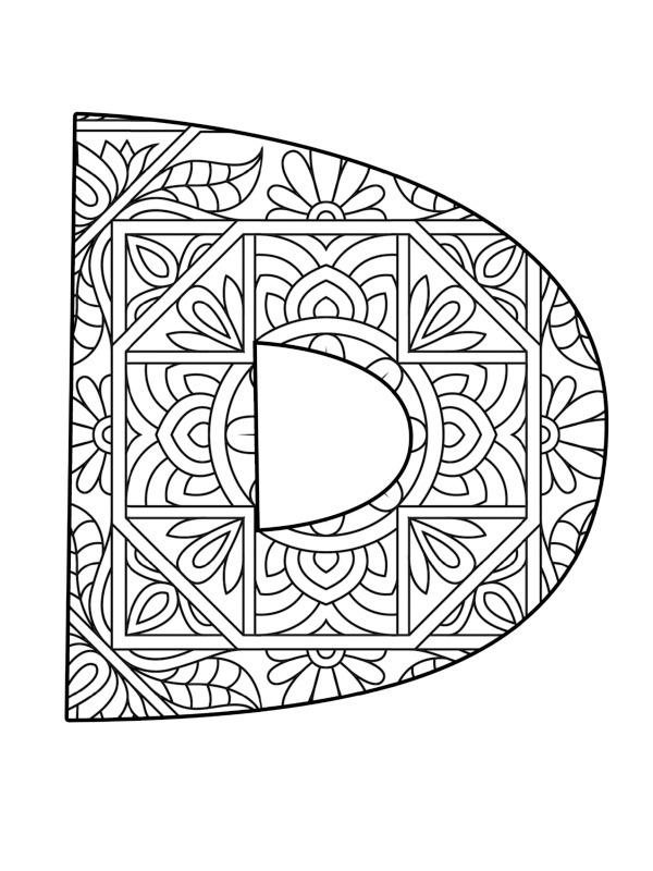 Buchstabe D-mandala