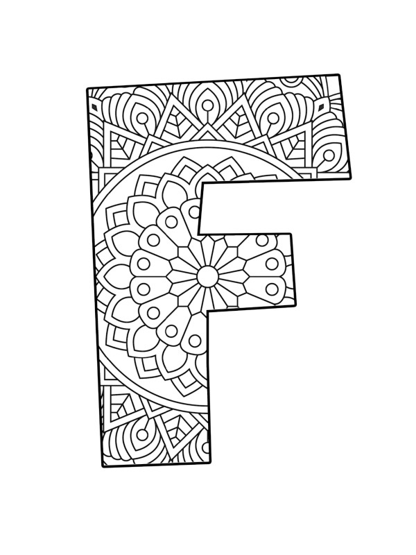 Buchstabe F-mandala