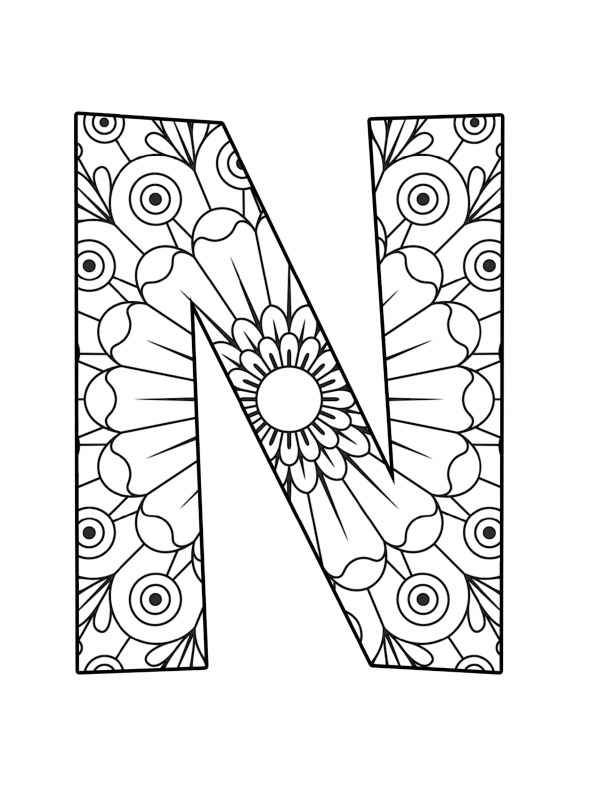 Buchstabe N-mandala