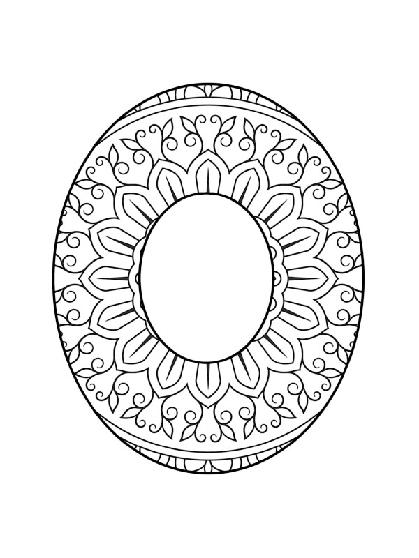 Buchstabe O mandala