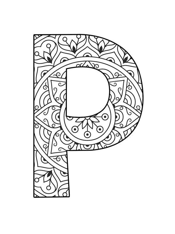 Buchstabe P-mandala