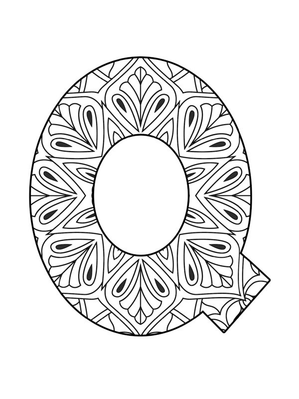 Buchstabe Q-mandala