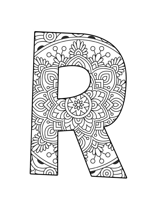 Buchstabe R-mandala