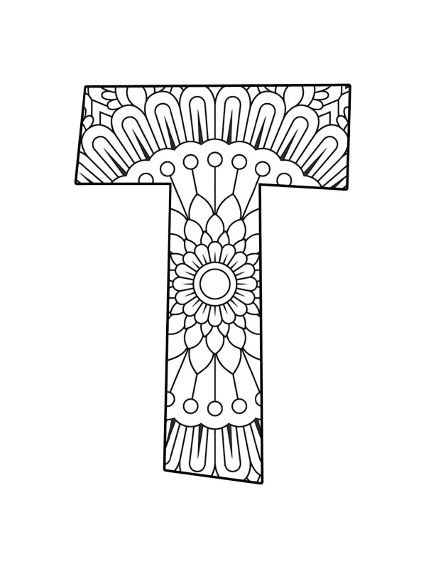 Buchstabe T-mandala