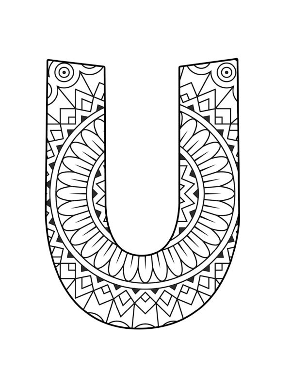 Buchstabe U-mandala