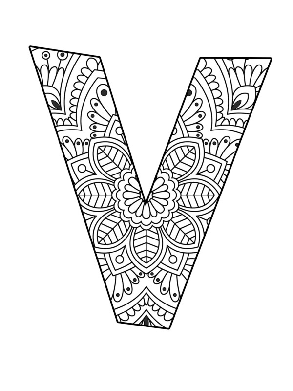 Buchstabe V-mandala