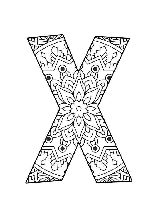 Buchstabe X-mandala