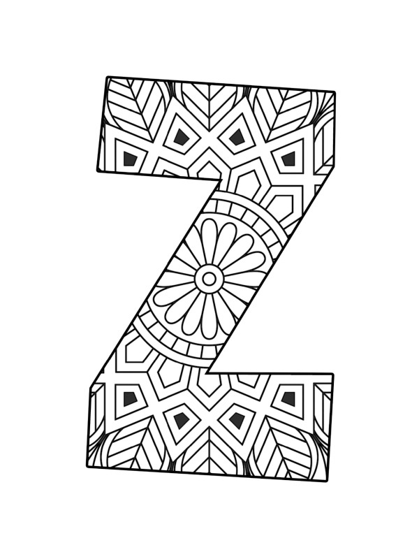 Buchstabe Z-mandala