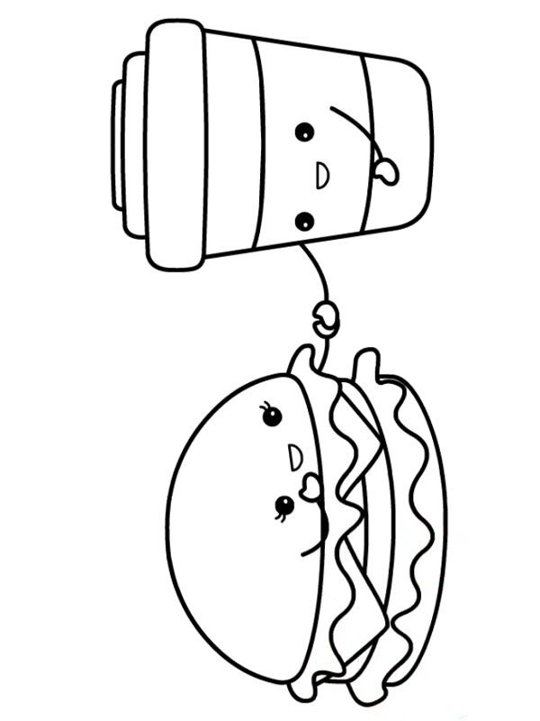 Nice burger and coffee