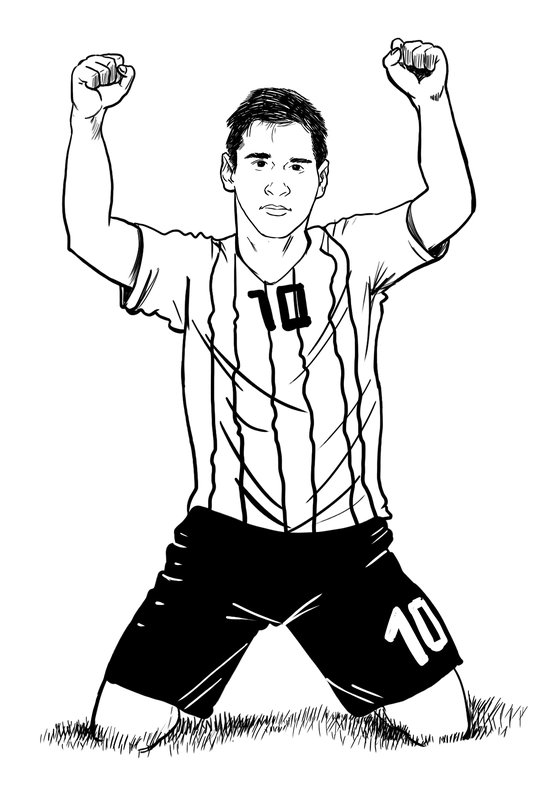 Lionel Messi fejrer for Argentina