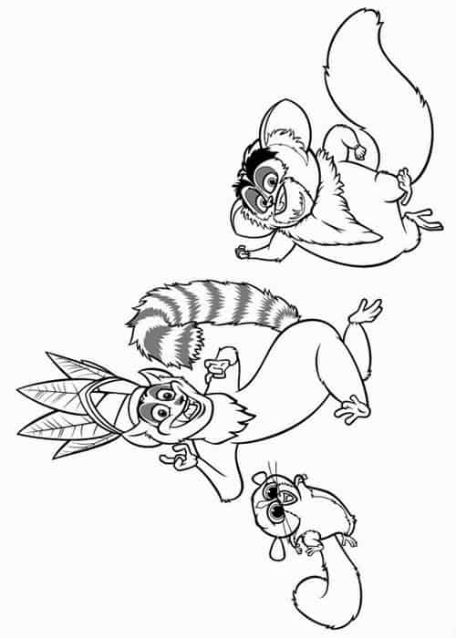 Anteprima dell'ultima pagina da colorare nel tema Madagascar