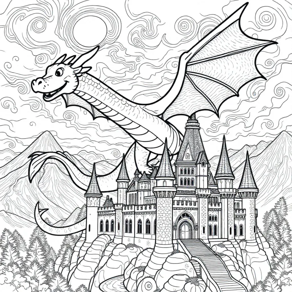 Magisk drage på slottet