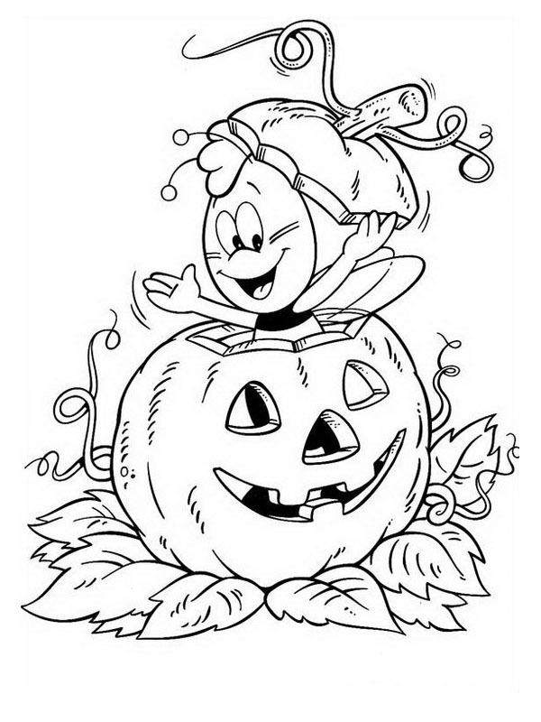 Maja de Bij halloween