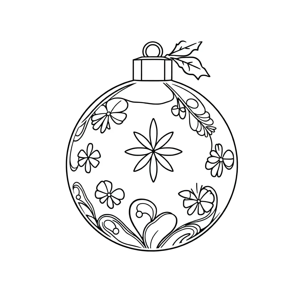 Kerstbal met patronen