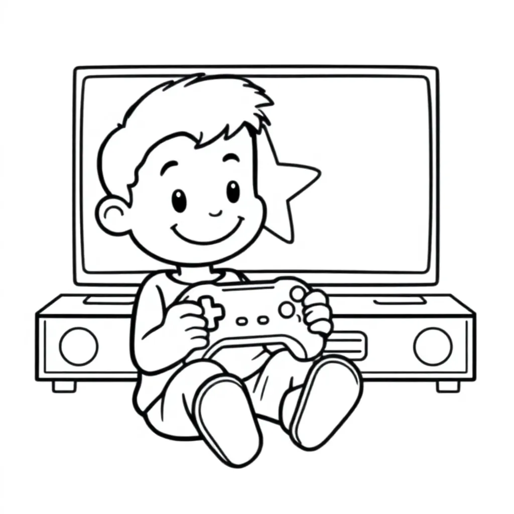 Man spelar på playstation