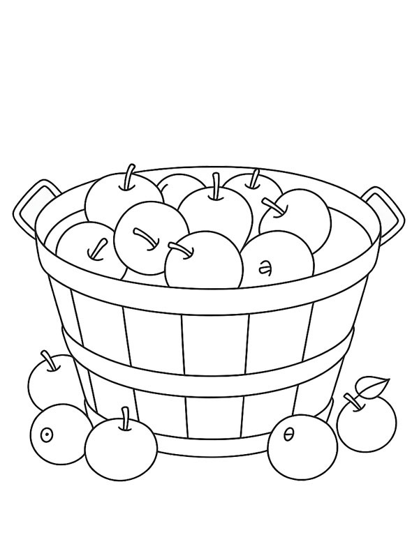 Basket with apples