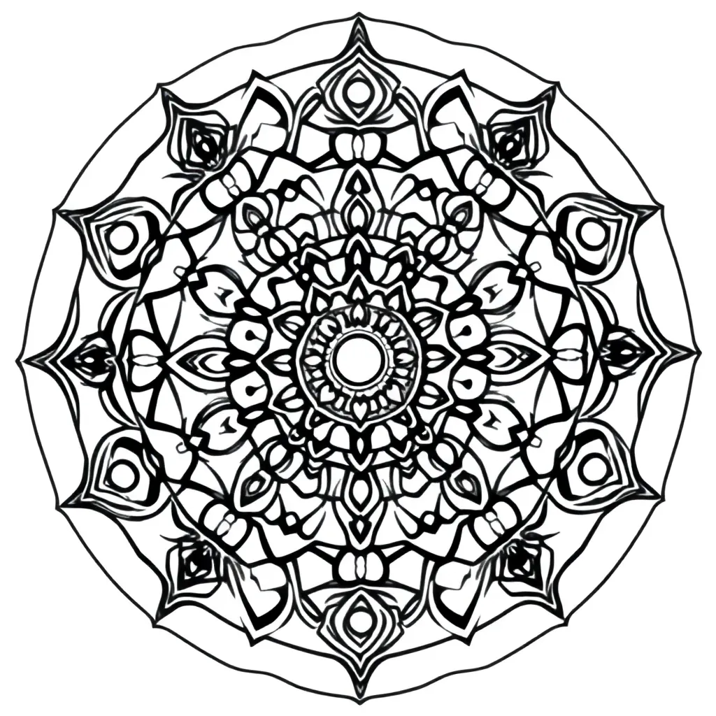 Mandala Geometrisk Åndelig Meditativ Avslappende
