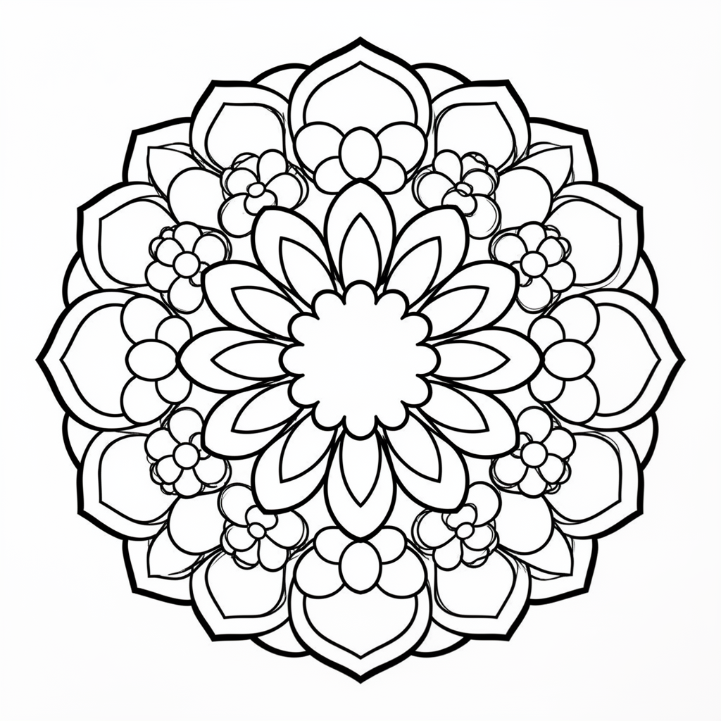 Mandala met bloemen patroon
