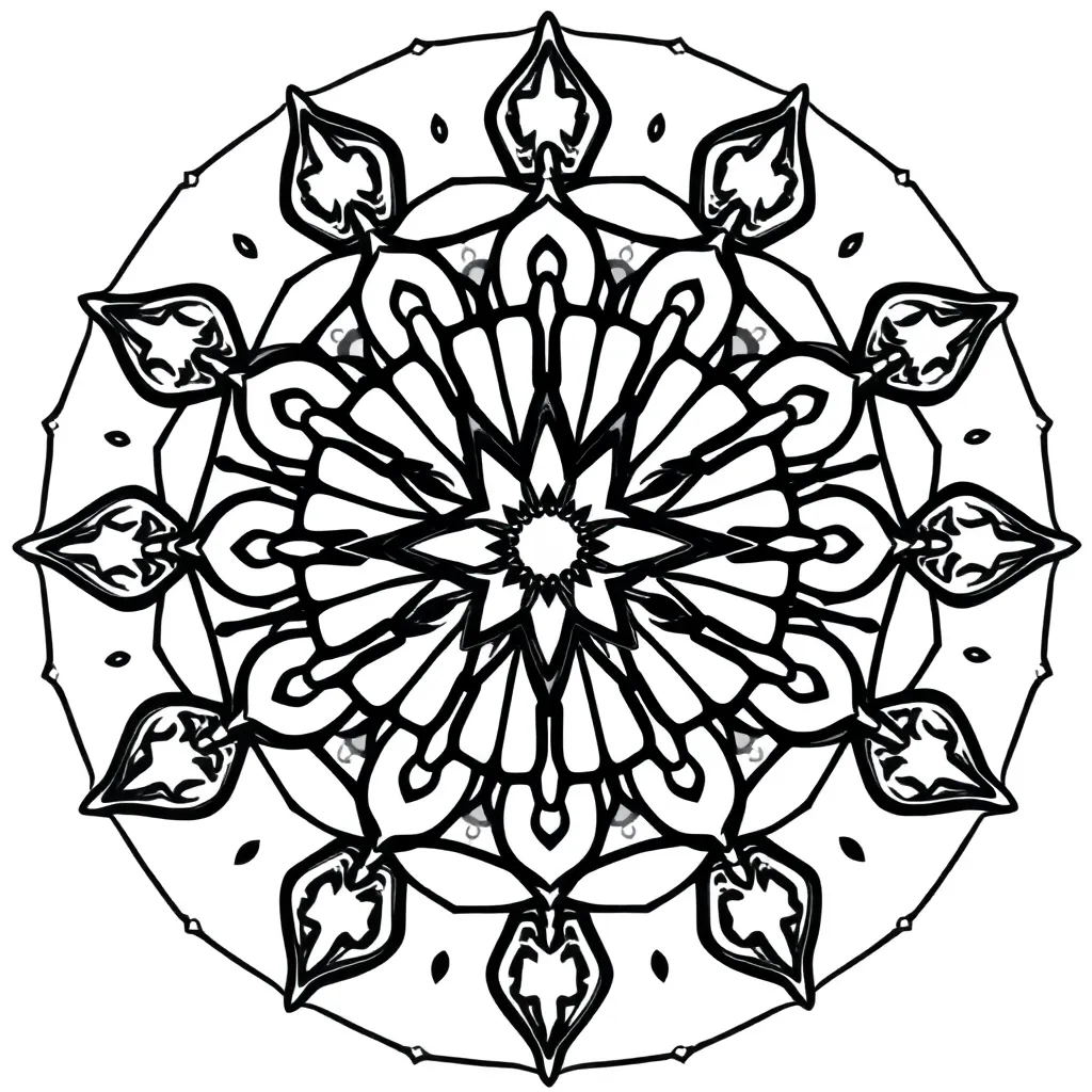 Mandala Spirituel Geometrisk Afslapning Art