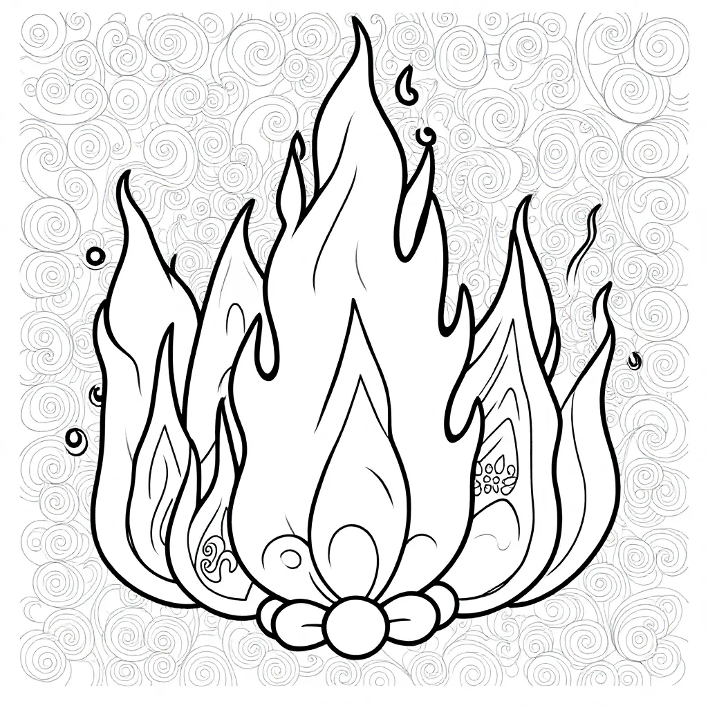 Flere separate flammer ved siden af ​​hinanden