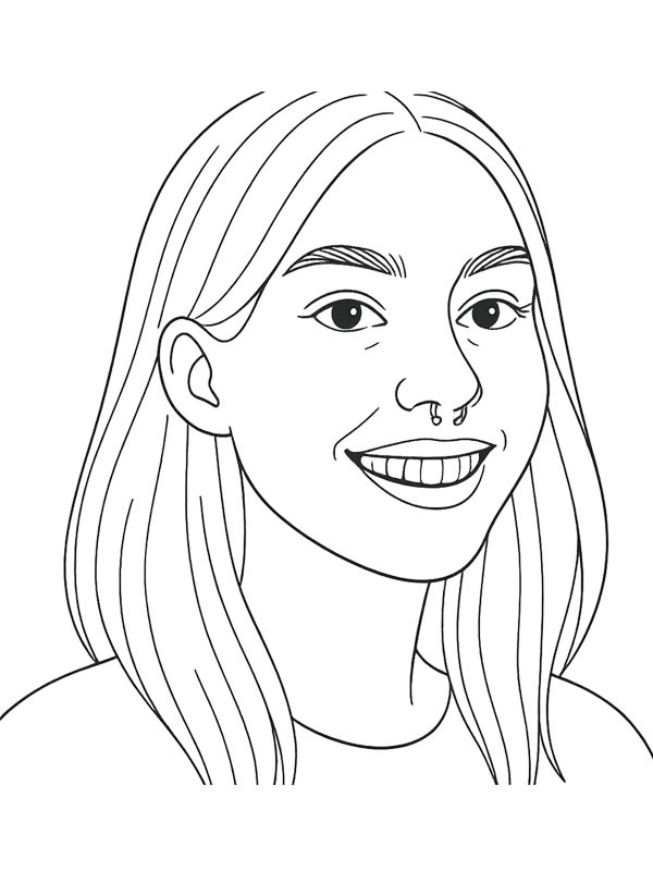 Tyttö, jolla on nenälävistykset