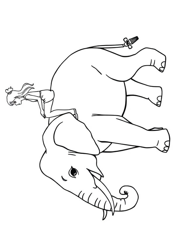 Dziewczyna na słoniu