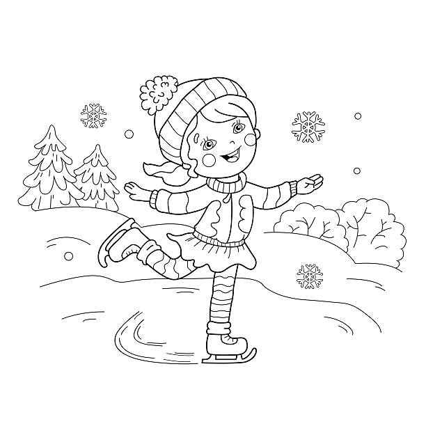 Pige på skøjter