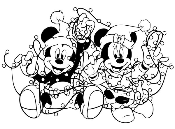 Mickey Mouse Minnie Luci di Natale