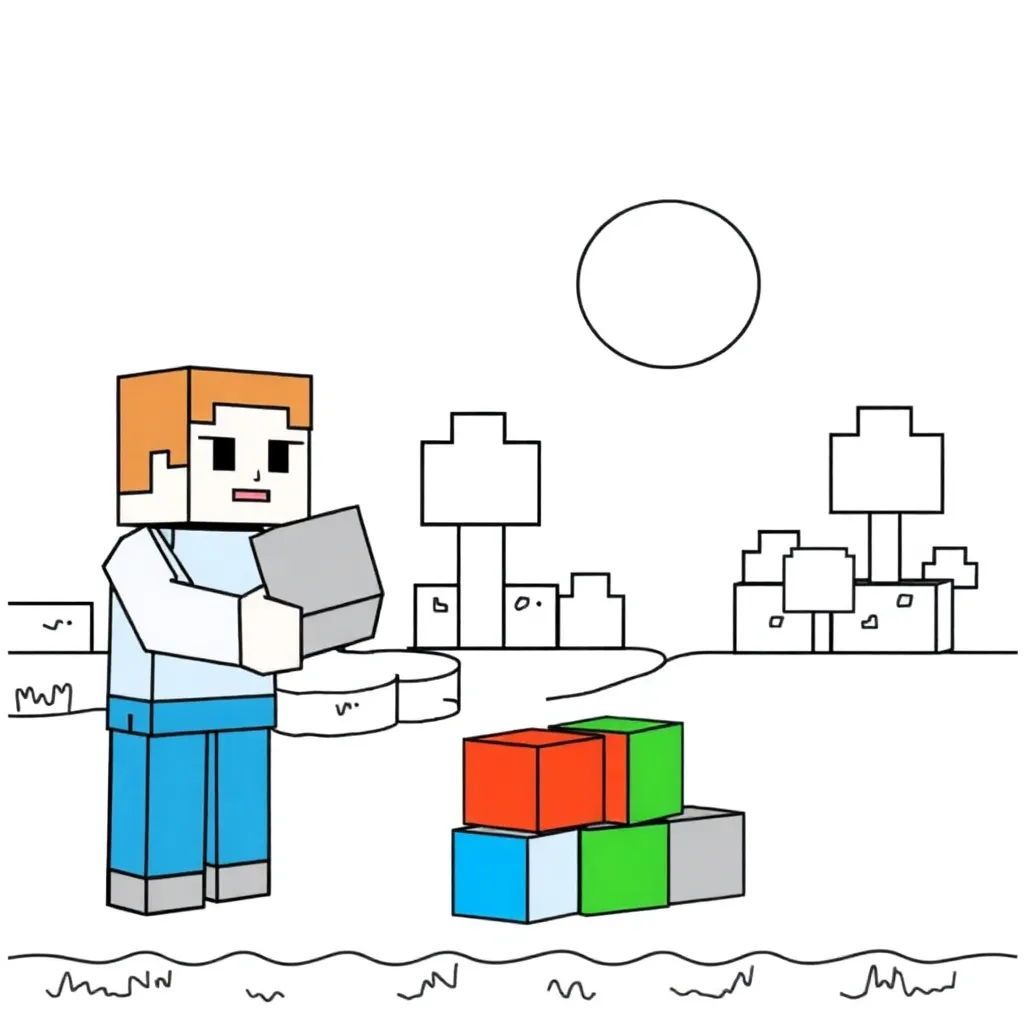 Minecraft Steve Blokken Creative Adventure