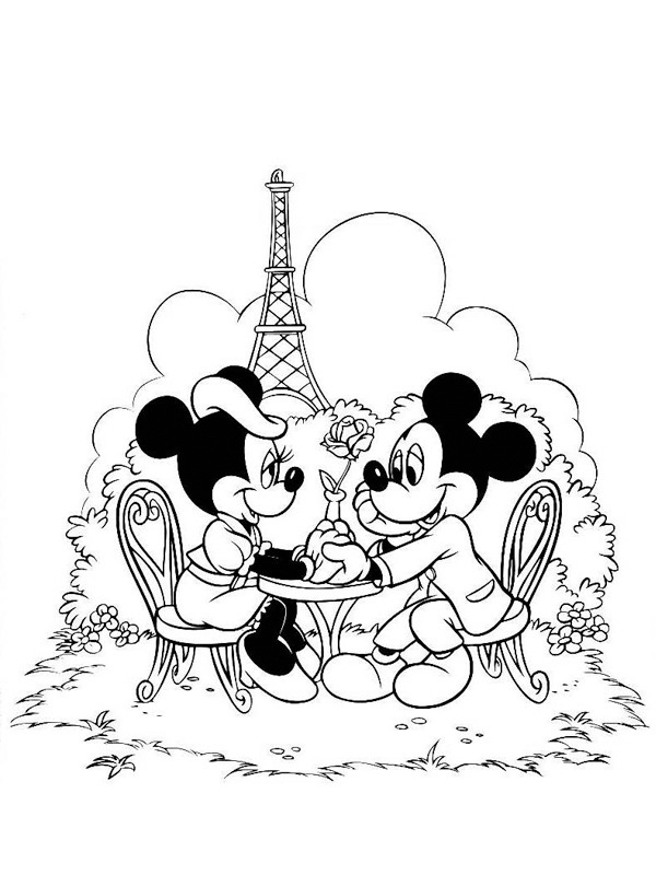 Minnie og Mickey i Paris