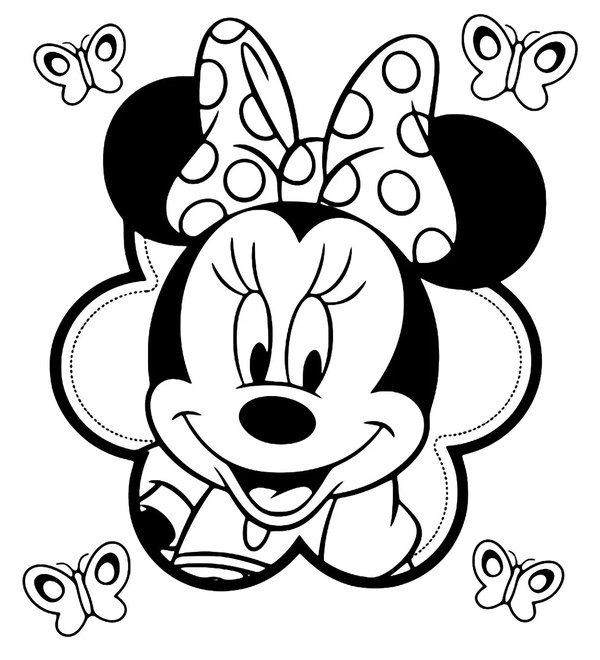 Minnie Mouse Head Butterflies