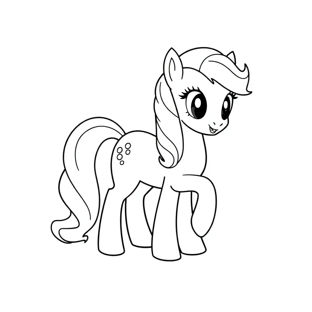 Mon petit poney dessin animé fantaisie magie heureux