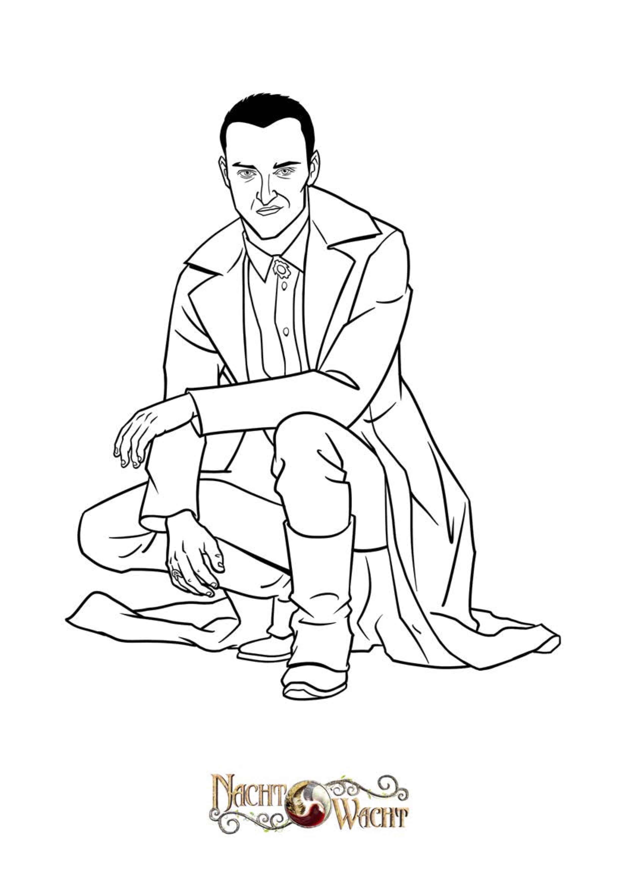 Anteprima dell'ultima pagina da colorare nel tema Guardia notturna