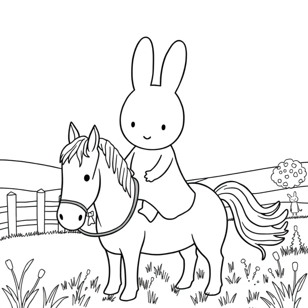 Miffy On A Horse