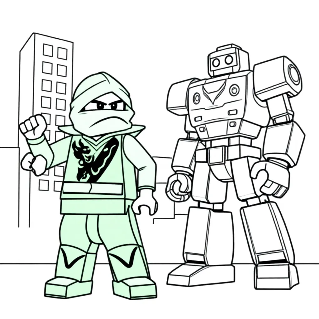 Ninjago ninja and robot