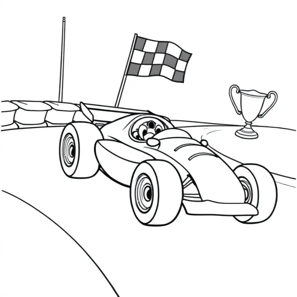 Nach Zahlen Rennwagen