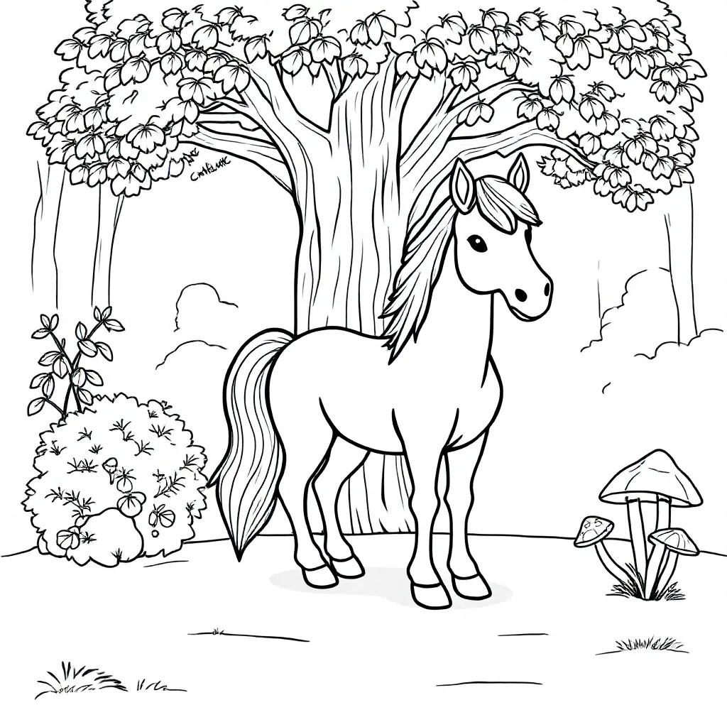 Horse in the forest