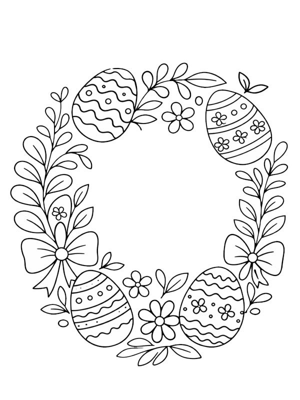 Pääsiäiseppele munien kanssa