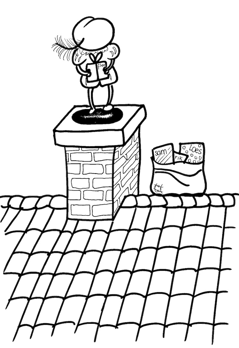 Pakjespiet på taget