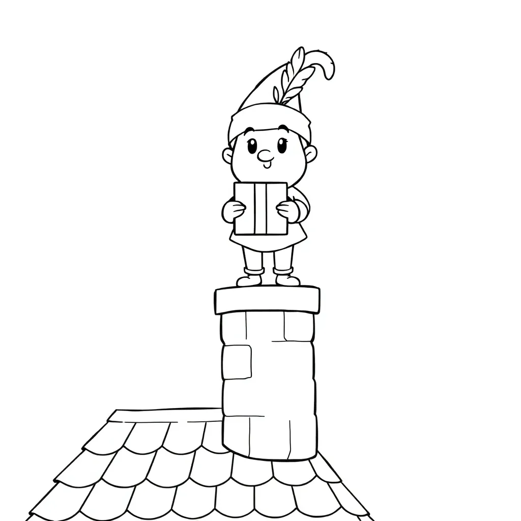 Pakjespiet Op Het Dak