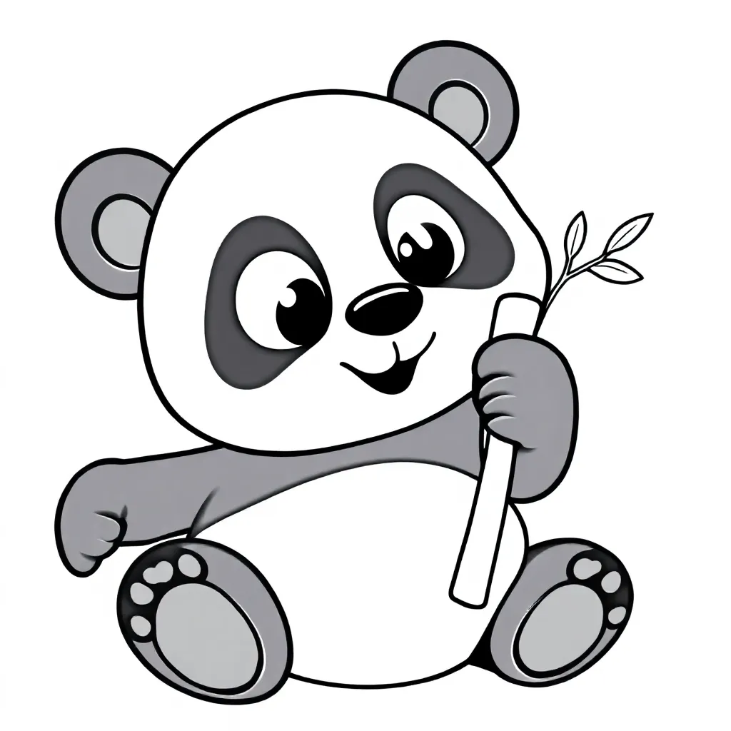 Panda jedząca bambus