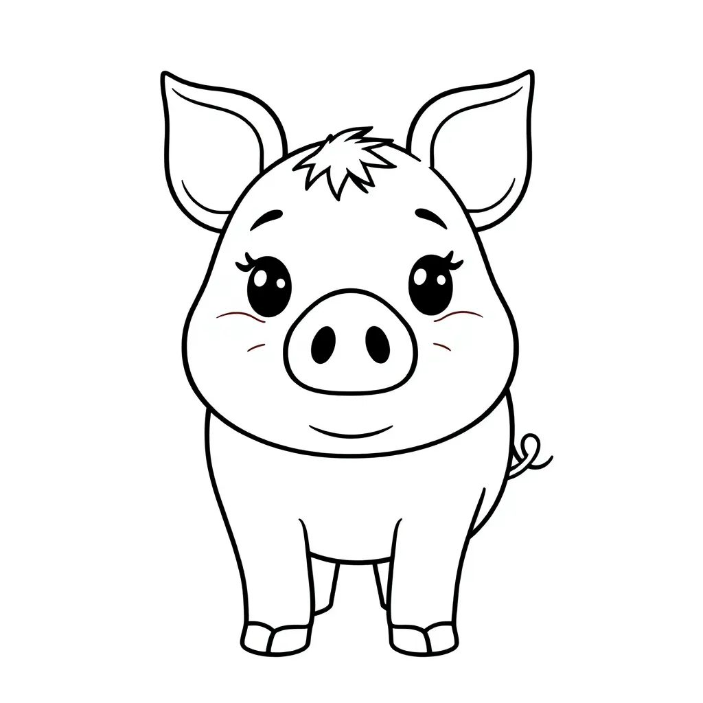 Peppa Varken Cartoon Kindertekening Vrolijk