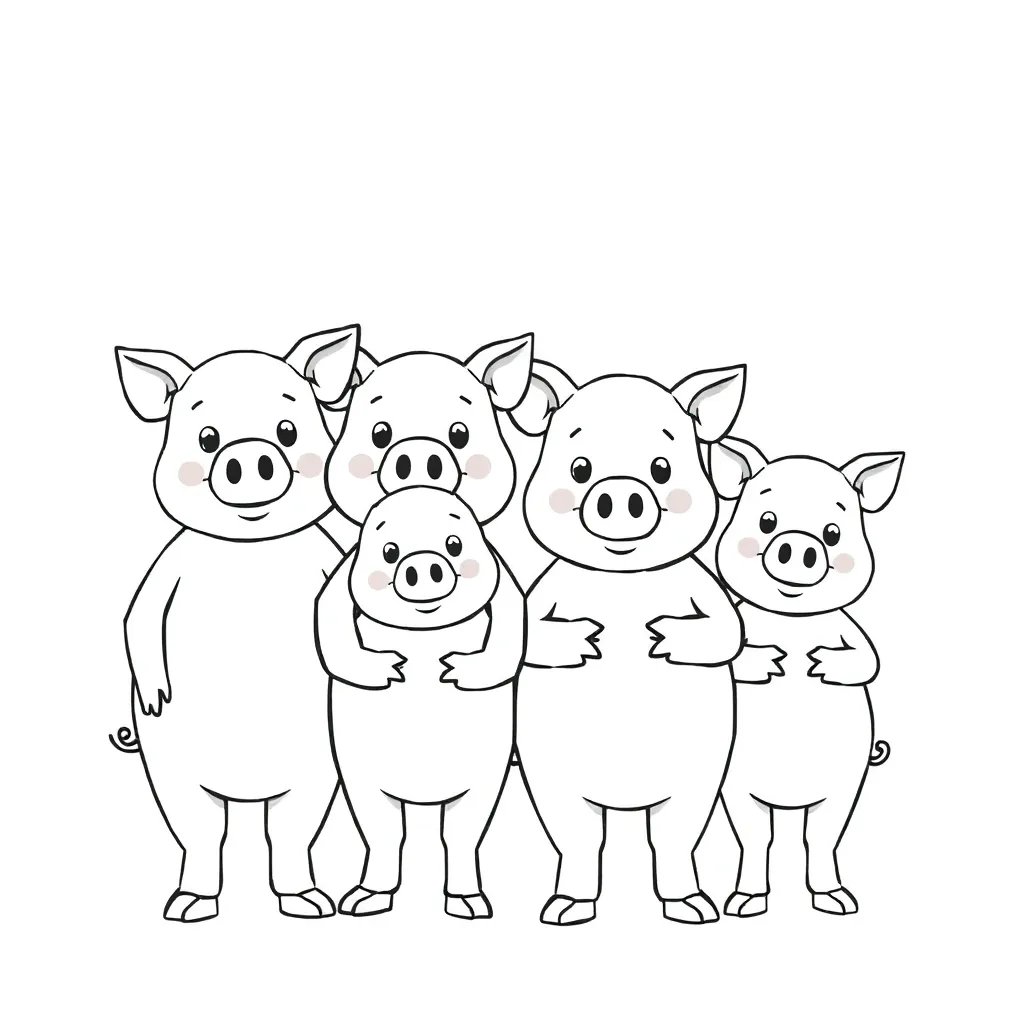 Peppa Pig Family Cartoon Barnvänlig
