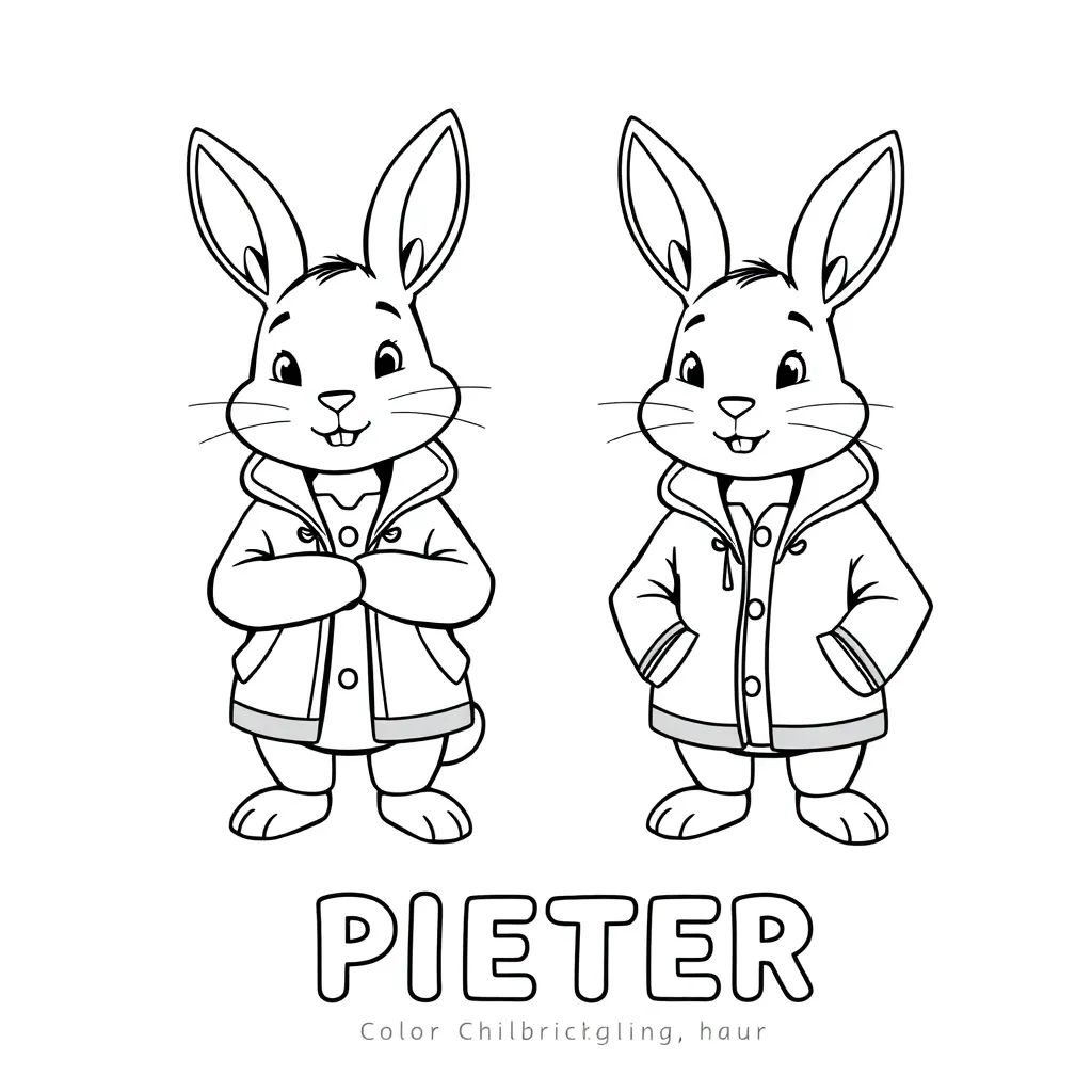 Pieter Konijn Schattig Ondeugende Konijnen Lente Educatief