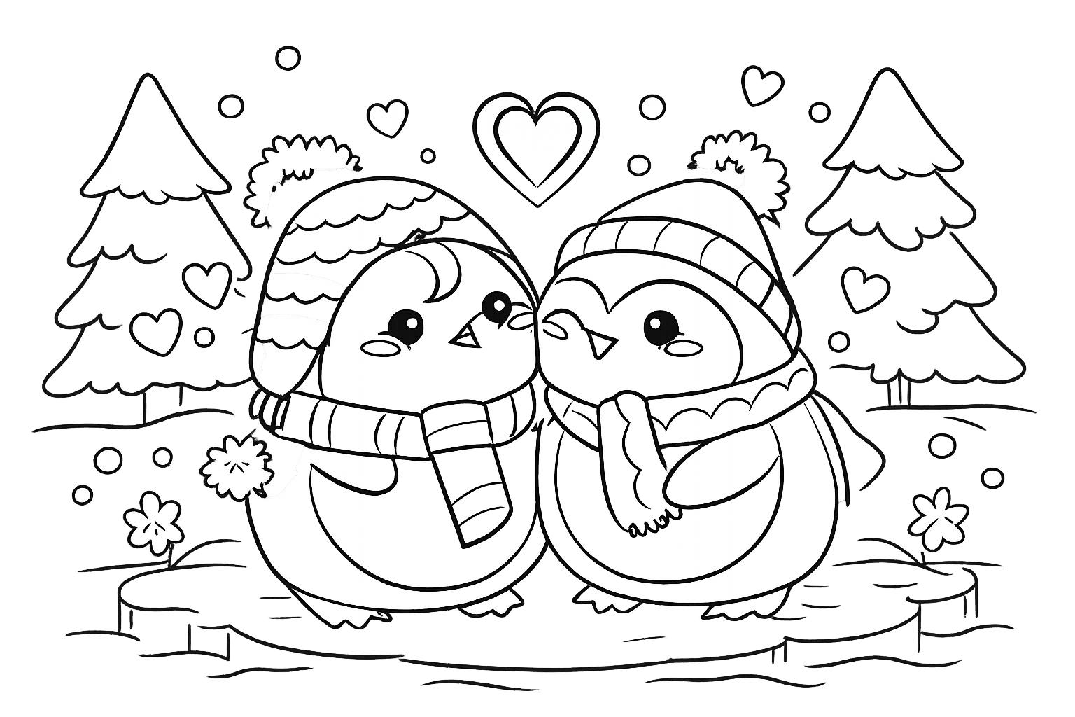 Para zakochanych pingwinów